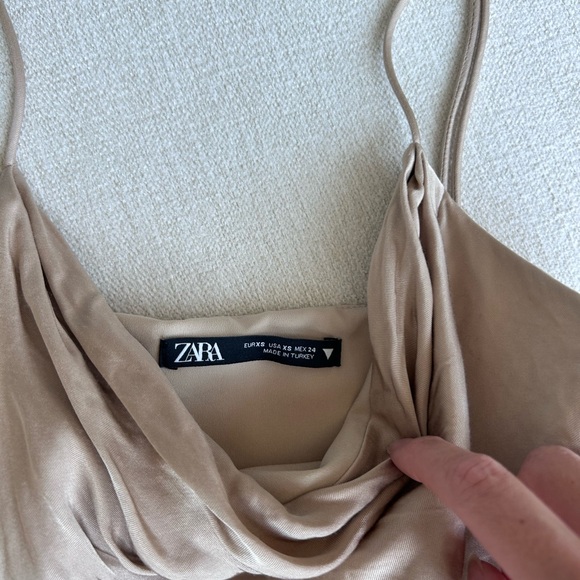 Zara Champagne Corset Tank Top - Picture 2 of 4